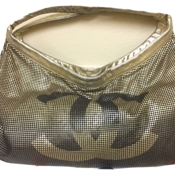 Chanel Ombre Gold Perforated Leather Hollywood CC Hobo Handbag Vintage (Trade) - Picture 15 of 15